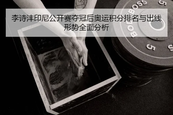 李诗沣印尼公开赛夺冠后奥运积分排名与出线形势全面分析